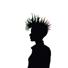 punk silhouette colorful tie dye 231357952